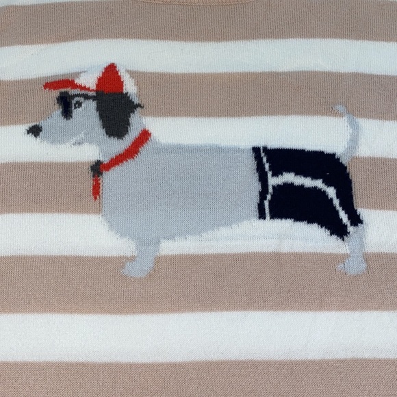 J•CREW White and Pink Striped Sweater Size XS - Picture 3 of 4